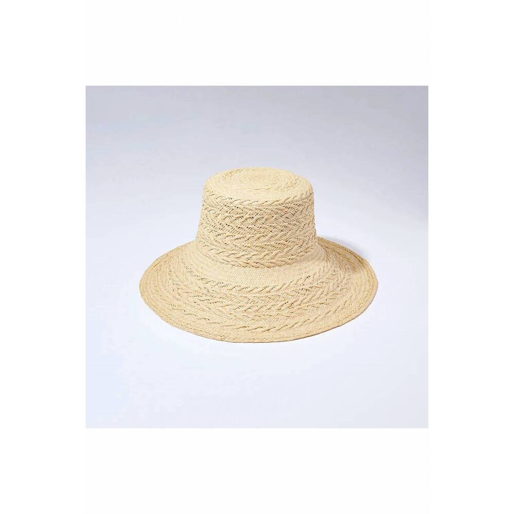 NEW HEADS OF STATE HAT CO. women's caitlin straw bucket hat in natural - Picture 1 of 3